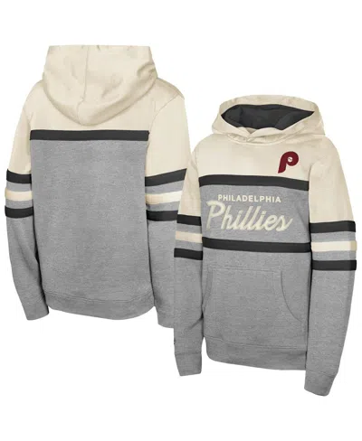 Mitchell & Ness Men's Cream Philadelphia Phillies Head Coach Pullover Hoodie
