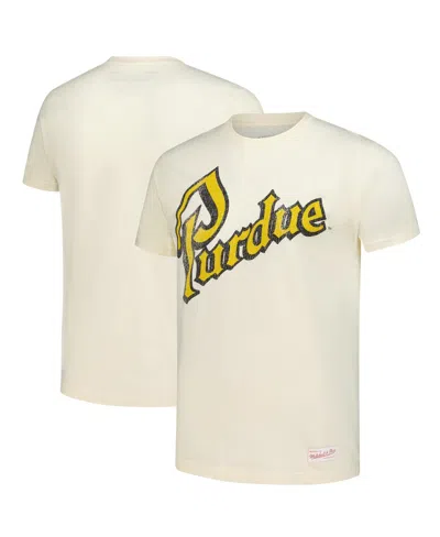 Mitchell & Ness Cream Purdue Boilermakers Vintage Tone T-shirt