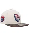 Mitchell & Ness Men's Cream/camo New Jersey Nets Hardwood Classics 35th Anniversary Off White Camo Fitted Hat In Camo