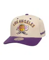 Mitchell & Ness Men's Cream/purple Los Angeles Lakers 17x Nba Champions Soul Legacy Defined Snapback Hat In Cream Purp