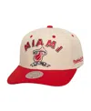 Mitchell & Ness Men's Cream/red Miami Heat 3x Nba Champions Soul Legacy Defined Snapback Hat In Cream Red