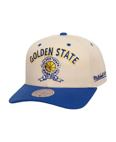 Mitchell & Ness Men's Cream/royal Golden State Warriors 7x Nba Champions Soul Legacy Defined Snapback Hat In Cream,royal