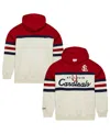 Mitchell & Ness Men's Cream/scarlet St. Louis Cardinals Head Coach Pullover Hoodie In Cream,scarlet