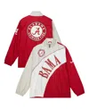 Mitchell & Ness Men's Crimson/cream Alabama Crimson Tide Arched Retro Lined Full-zip Windbreaker Jacket In Crimson,cream