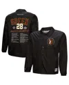 Mitchell & Ness Men's Darrell Green Black Washington Commanders Coaches Button-up Jacket In Black