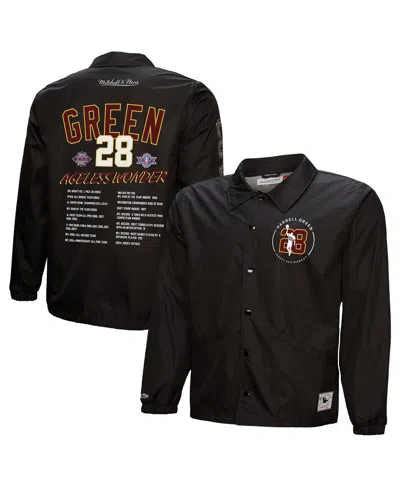 Mitchell & Ness Men's Darrell Green Black Washington Commanders Coaches Button-up Jacket
