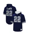 Mitchell & Ness Men's  Emmitt Smith Navy Dallas Cowboys Retired Player Mesh Name And Number Hoodie T- In Navy