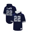 Mitchell & Ness Men's  Emmitt Smith Navy Dallas Cowboys Retired Player Mesh Name And Number Hoodie T- In Navy
