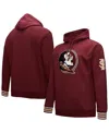 Mitchell & Ness Men's Garnet Florida State Seminoles Chainstitch Fleece Pullover Hoodie In Garnet