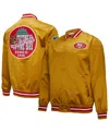 Mitchell & Ness Men's Gold San Francisco 49ers Double Down Satin Full-snap Jacket In Gold