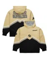 Mitchell & Ness Men's Gold/black Colorado Buffaloes Throw It Back Retro Full-zip Windbreaker Jacket In Gold,black