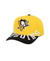 Mitchell & Ness Men's Gold/black Pittsburgh Penguins Under Arch Two-tone Pro Crown Snapback Hat In Gold,black