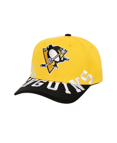 Mitchell & Ness Men's Gold/black Pittsburgh Penguins Under Arch Two-tone Pro Crown Snapback Hat In Gold,black