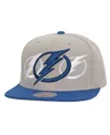 Mitchell & Ness Men's Gray Tampa Bay Lightning Soul Triple Up Snapback Hat In Gray