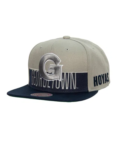 Mitchell & Ness Men's Gray/navy Georgetown Hoyas Half N Half Snapback Hat