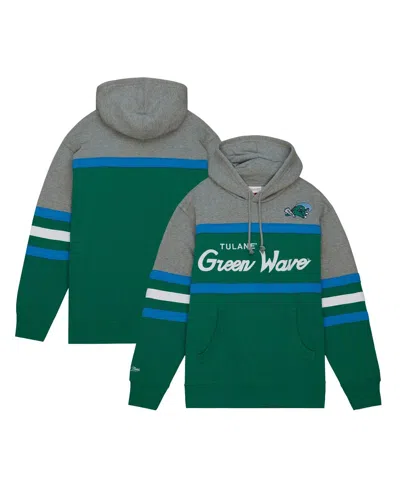 Mitchell & Ness Men's Green Tulane Green Wave Head Coach Pullover Hoodie