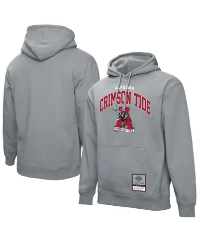 Mitchell & Ness Heather Gray Alabama Crimson Tide Classic Arch Pullover Hoodie