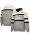 Mitchell & Ness Men's Heather Gray Buffalo Bills Head Coach Vintage Logo Pullover Hoodie In Heather Gray