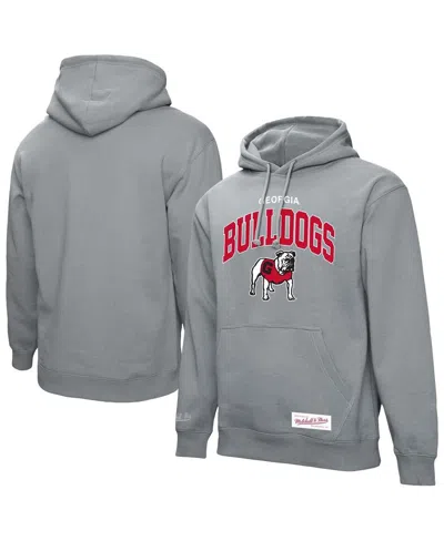 Mitchell & Ness Heather Gray Georgia Bulldogs Classic Arch Pullover Hoodie