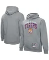 Mitchell & Ness Heather Gray Lsu Tigers Classic Arch Pullover Hoodie