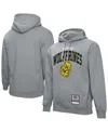 Mitchell & Ness Men's Heather Gray Michigan Wolverines Classic Arch Pullover Hoodie In Heather Gray