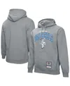 Mitchell & Ness Men's Heather Gray North Carolina Tar Heels Classic Arch Pullover Hoodie In Heather Gray