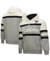 Mitchell & Ness Men's Heather Gray Oakland Raiders Head Coach Vintage Logo Pullover Hoodie In Heather Gray