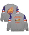 Mitchell & Ness Men's Heather Gray Phoenix Suns Hardwood Classics All Over 4.0 Pullover Sweatshirt In Heather Gray