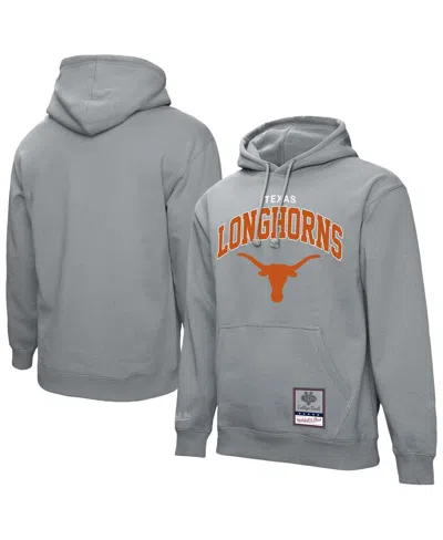 Mitchell & Ness Heather Gray Texas Longhorns Classic Arch Pullover Hoodie