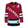 Mitchell & Ness Men's Hockey Jacket Nhl Dark Alternate Jersey 2001 No 21 Forsberg Colava Original Team Colors In Original Team Colors