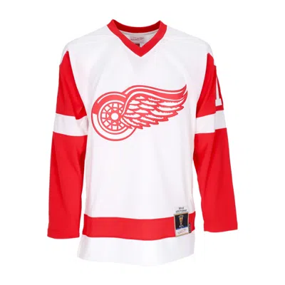 Mitchell & Ness Men's Hockey Jacket Nhl White Jersey 1983 No 19 Steve Yzerman Detwin Original Team Colors