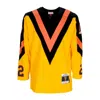 Mitchell & Ness Men's Hockey Jacket Nhl Yellow Jersey 1981 No 22 Williams Vancan In Yellow