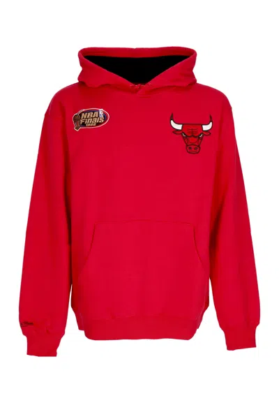 Mitchell & Ness Men's Hoodie Nba Premium Fleece Vintage Logo Hoodie Dennis Rodman Chibul Scarlet