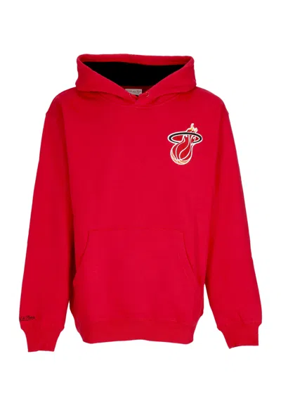 Mitchell & Ness Men's Hoodie Nba Premium Fleece Vintage Logo Hoodie Dwyane Wade Miahea Scarlet