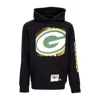 Mitchell & Ness Men's Hoodie Nfl Big Face 7.0 Hoodie Grepac Black In Black