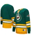 Mitchell & Ness Men's Hunter Green Minnesota Wild Heritage Lace-up Pullover Sweatshirt In Hunter Green