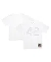 Mitchell & Ness Men's Jackie Robinson White Brooklyn Dodgers Cooperstown Collection Sliding 42 T-shirt In White