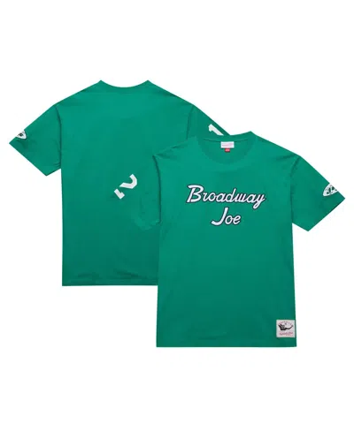 Mitchell & Ness Men's Joe Namath Kelly Green New York Jets Retired Player Nickname T-shirt