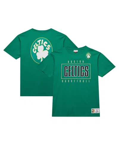 Mitchell & Ness Men's Kelly Green Boston Celtics Hardwood Classics Team Og 2.0 Premium Vintage Logo T-shirt