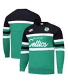 Mitchell & Ness Men's Kelly Green/black Boston Celtics Hardwood Classics Vintage Logo Head Coach Pullover Sweatshirt In Kelly Green