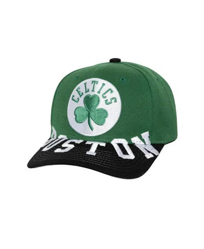 Mitchell & Ness Men's Kelly Green/black Boston Celtics Under Arch Two-tone Pro Crown Snapback Hat In Kelly Green,black