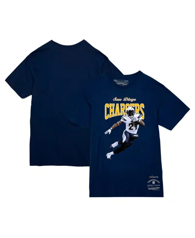 Mitchell & Ness Men's Ladainian Tomlinson Navy Los Angeles Chargers Sideline Retired Player T-shirt