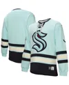 Mitchell & Ness Light Blue Seattle Kraken Heritage Lace-up Pullover Sweatshirt In Light Blue