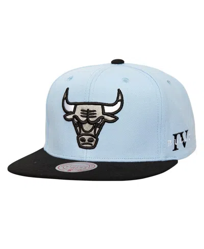 Mitchell & Ness Men's Light Blue/black Chicago Bulls Core Iv Snapback Hat In Light Blue,black