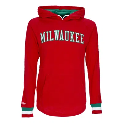 Mitchell & Ness Men's Long Sleeve T-shirt Nba Legendary Slub L/s Hoodie Milbuc Scarlet