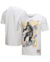 Mitchell & Ness Magic Johnson White Los Angeles Lakers Hardwood Classics Chalked Up T-shirt In White