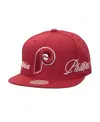 Mitchell & Ness Men's Maroon Philadelphia Phillies Just Don X Mlb Lux Script Snapback Hat In Maroon