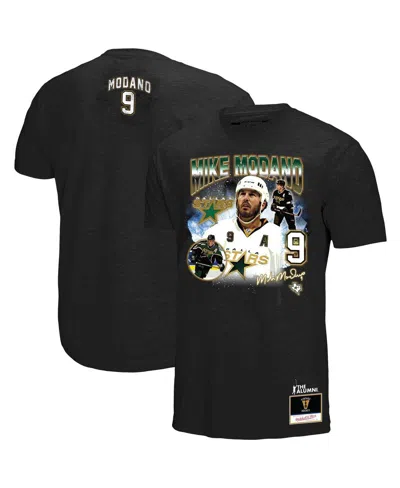 Mitchell & Ness Men's Mike Modano Black Dallas Stars Name Number Legendary Collage T-shirt
