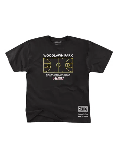 Pre-owned Mitchell & Ness Men's  Amine X Portland Trail Blazers T-shirt In Black