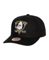 Mitchell & Ness Men's  Black Anaheim Ducks Team Ground Pro Adjustable Hat In Black